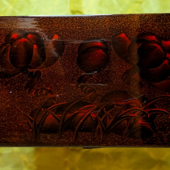 Vintage Chinese Lacquer Handcrafted Jewelry Box - Picture 3 of 7